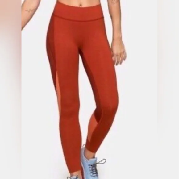 Outdoor Voices Techsweat Zoom Leggings Size XS Color Orange/Red - Picture 1 of 10